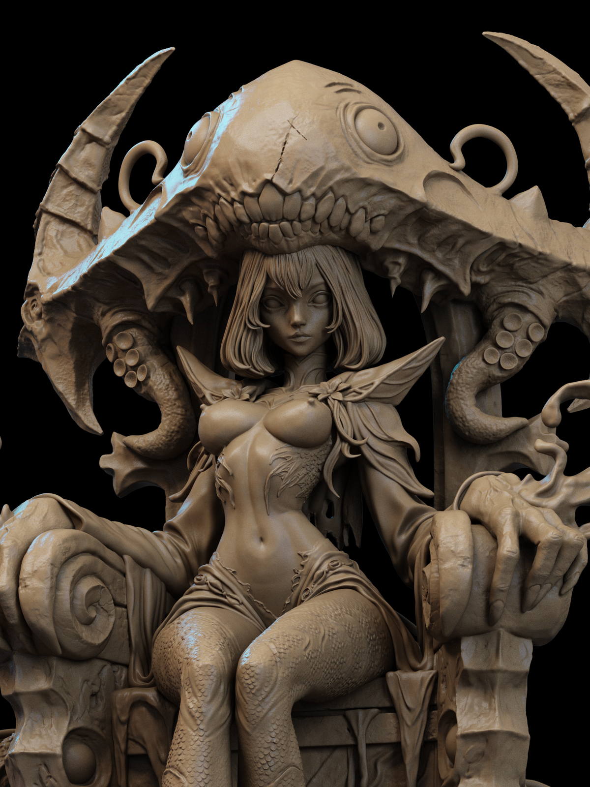 Azashara The Drowned Princess Fish Base resin figure