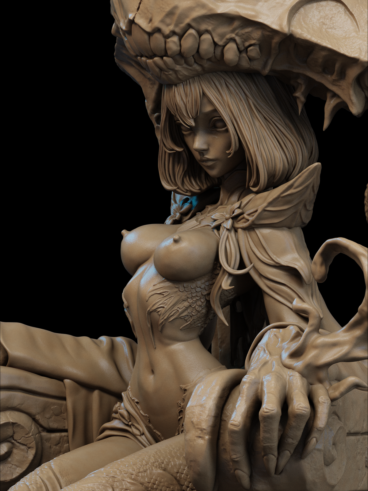 Azashara The Drowned Princess Fish Base resin figure