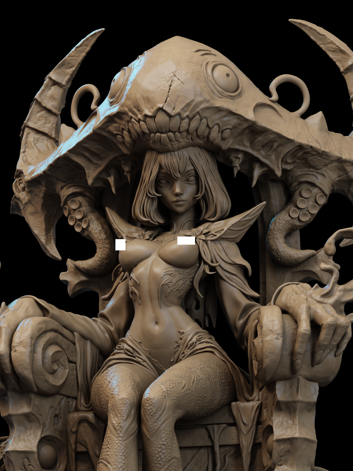 Azashara The Drowned Princess Coral Base resin figure