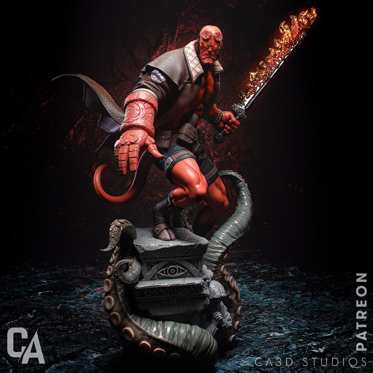 Hellboy resin figure
