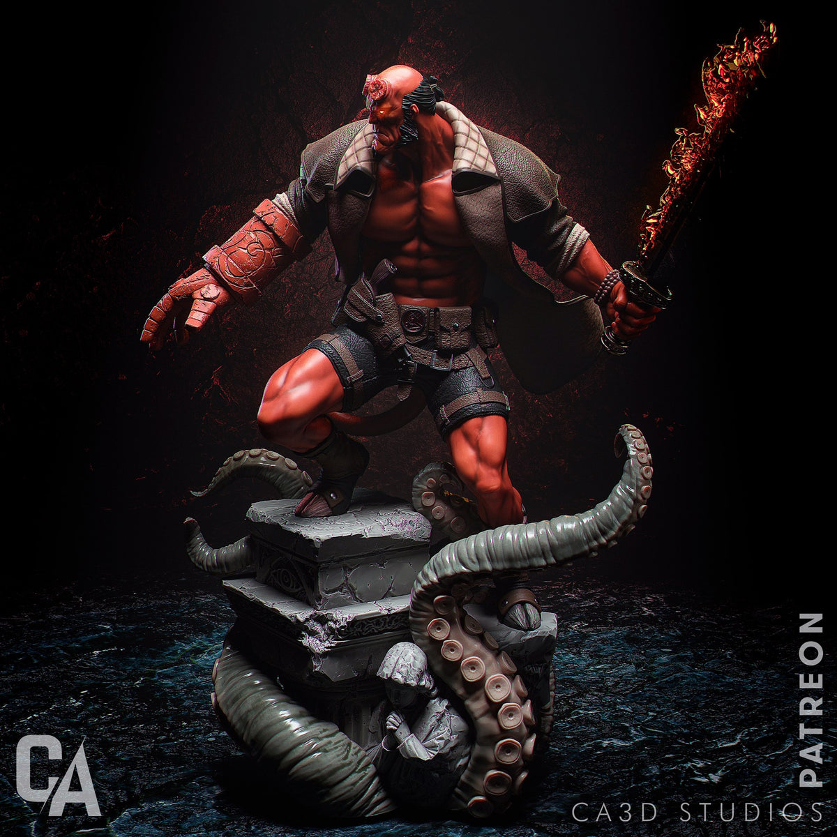 Hellboy resin figure