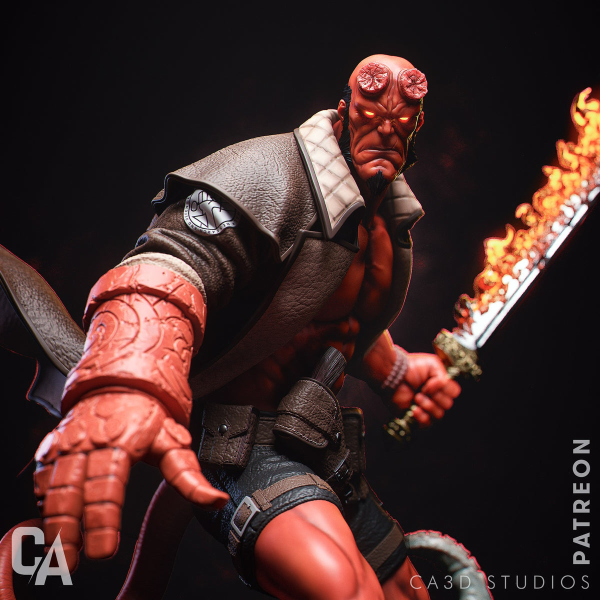 Hellboy resin figure