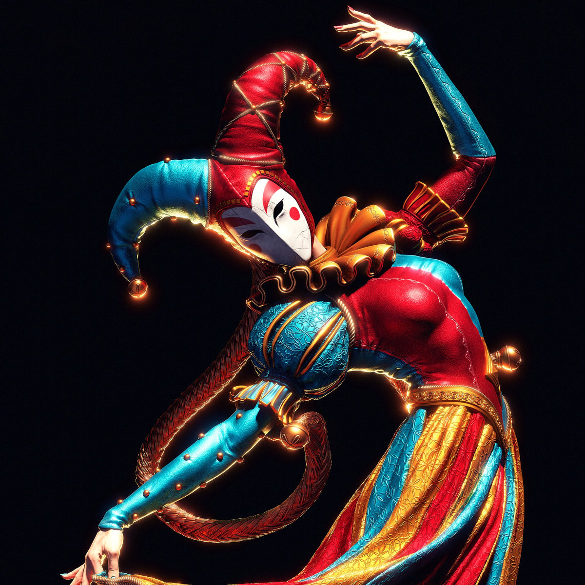 Jester resin figure