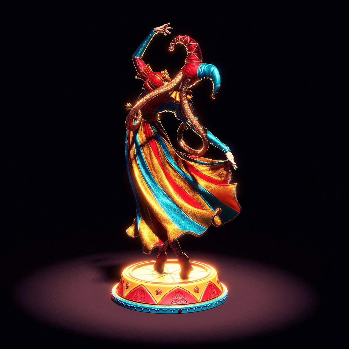 Jester resin figure