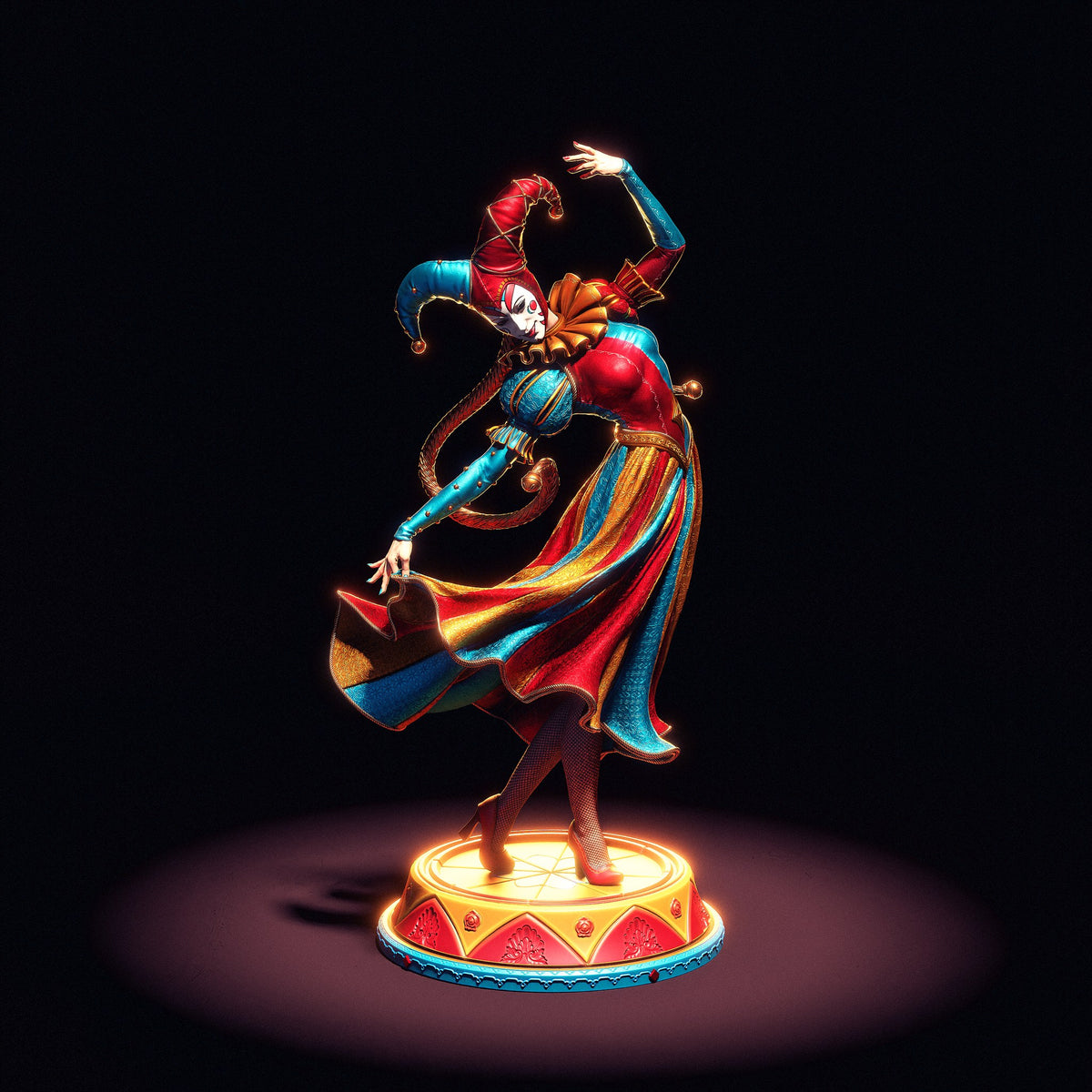 Jester resin figure