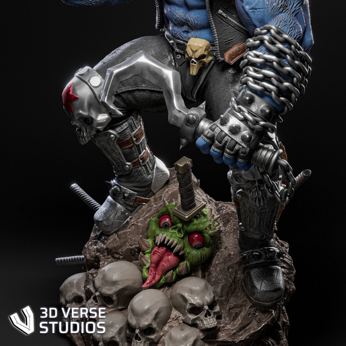 Lobo resin figure