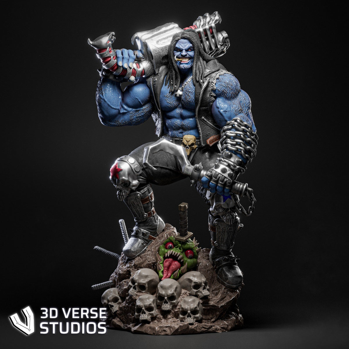 Lobo resin figure