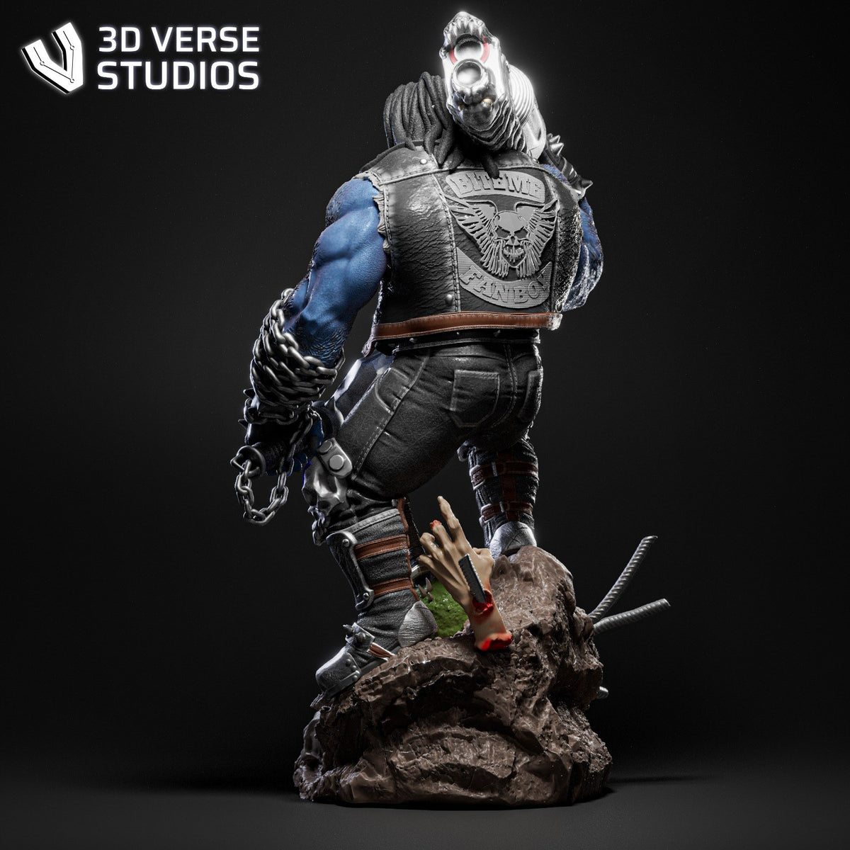 Lobo resin figure
