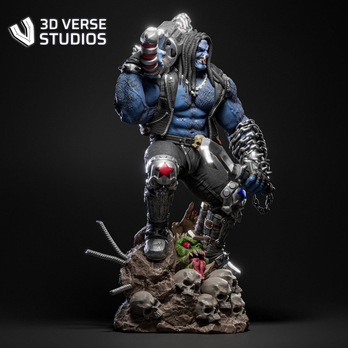 Lobo resin figure