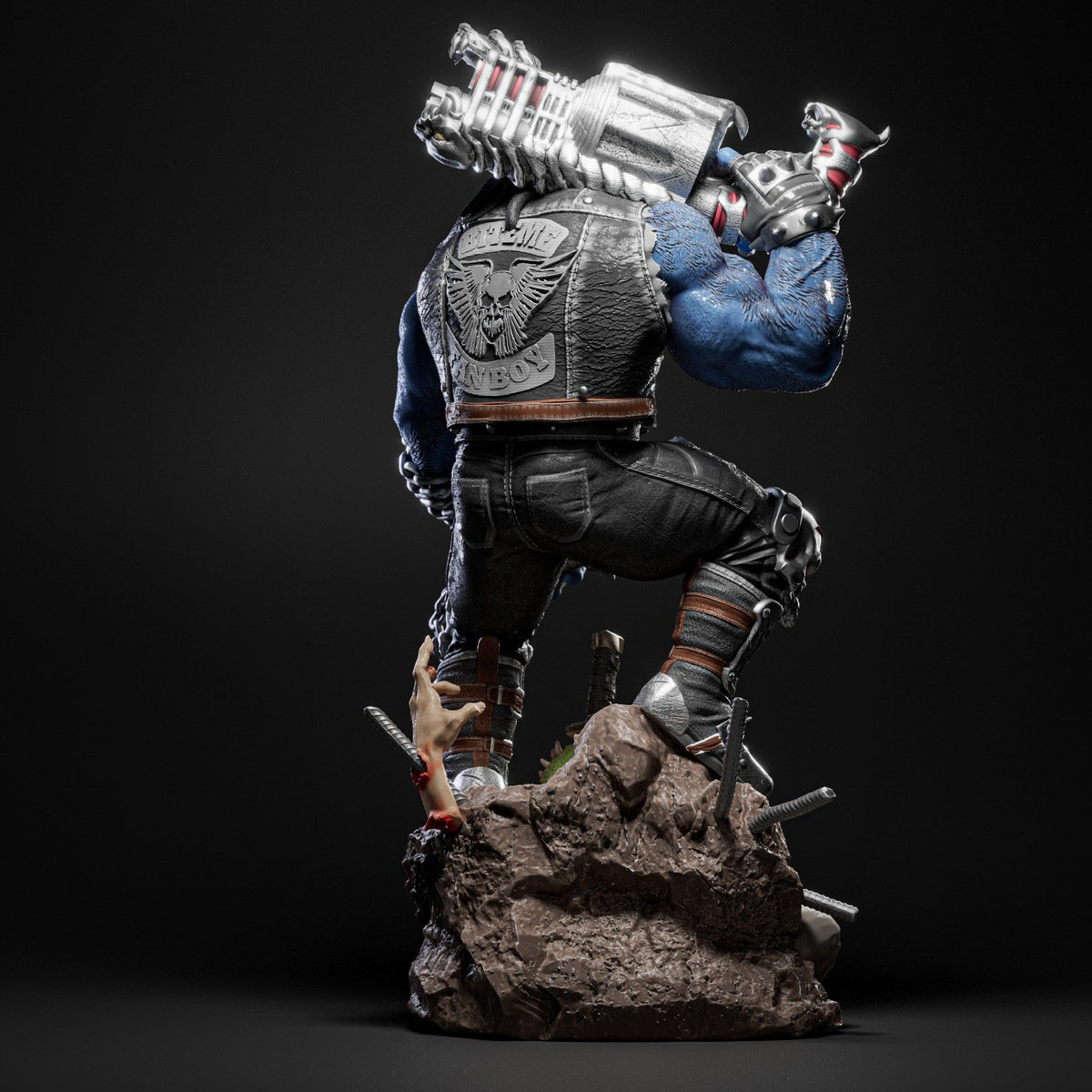Lobo resin figure