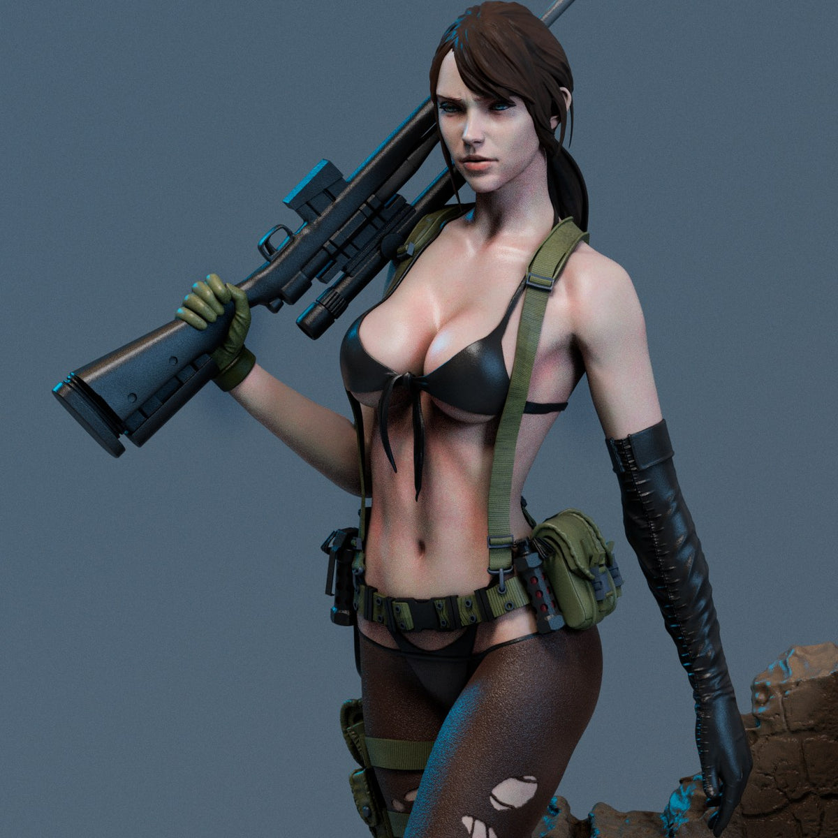 Quiet resin figure