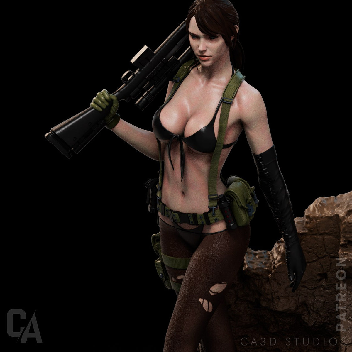 Quiet resin figure