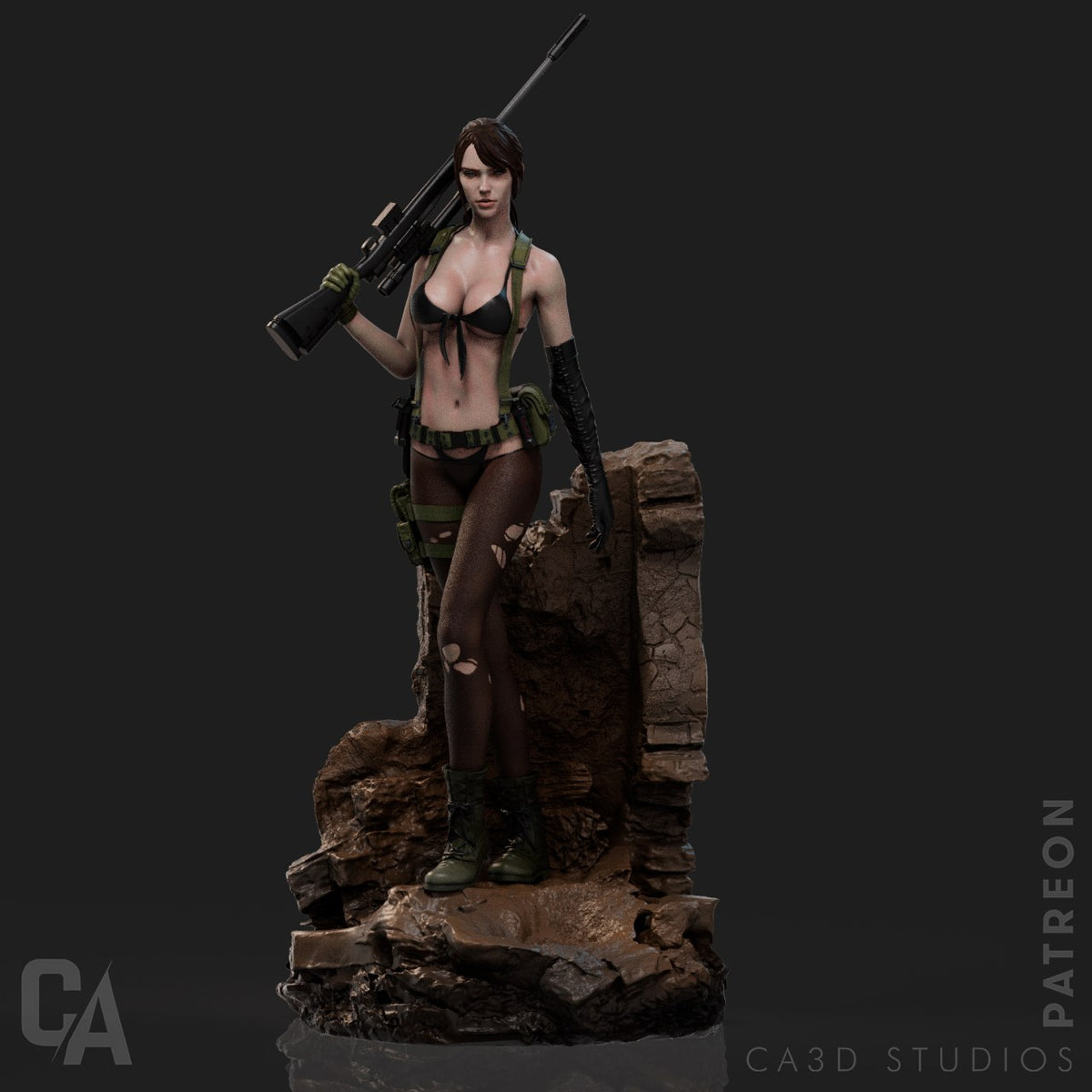 Quiet resin figure