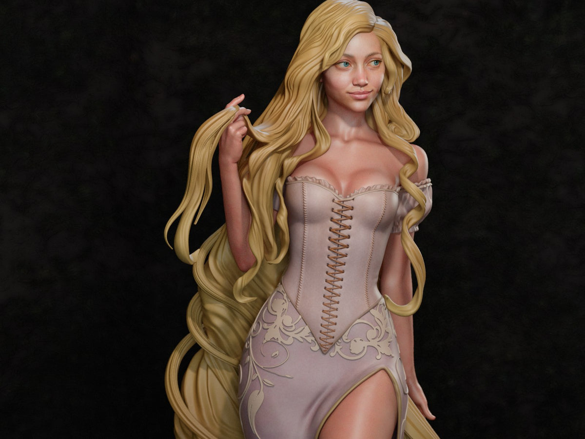 Rapunzel resin figure