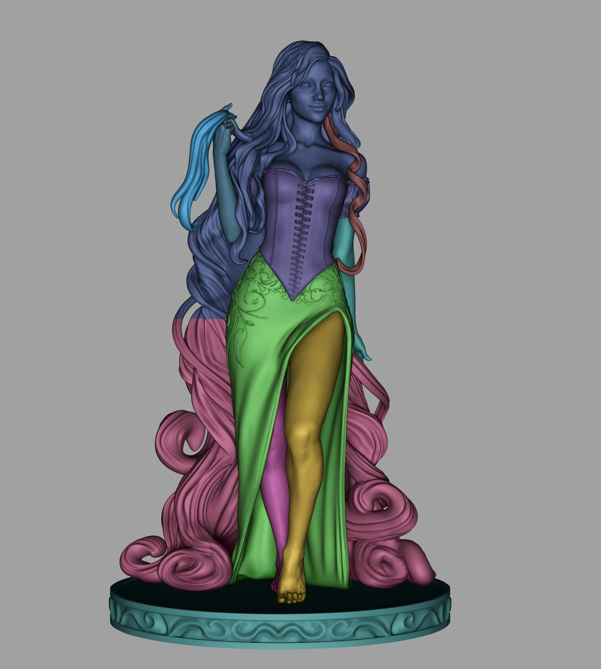 Rapunzel resin figure