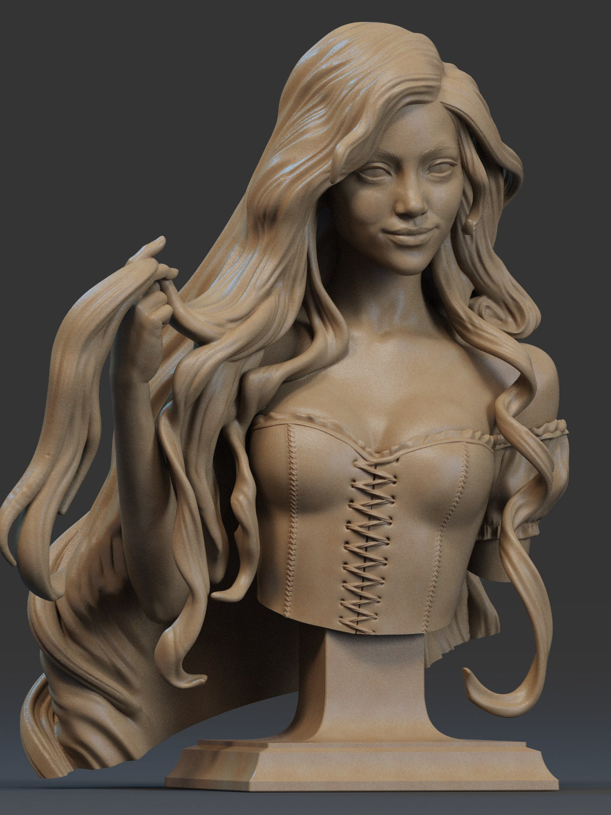 Rapunzel resin figure