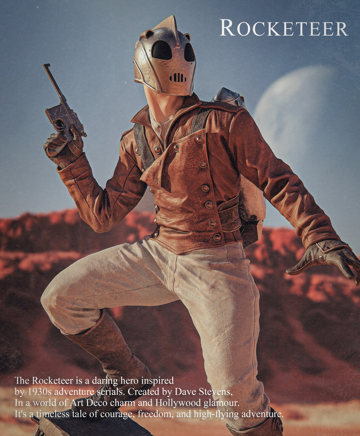 Rocketeer resin figure