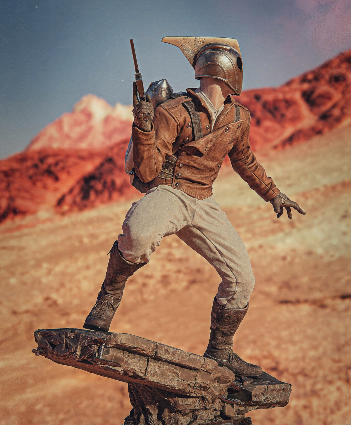 Rocketeer resin figure