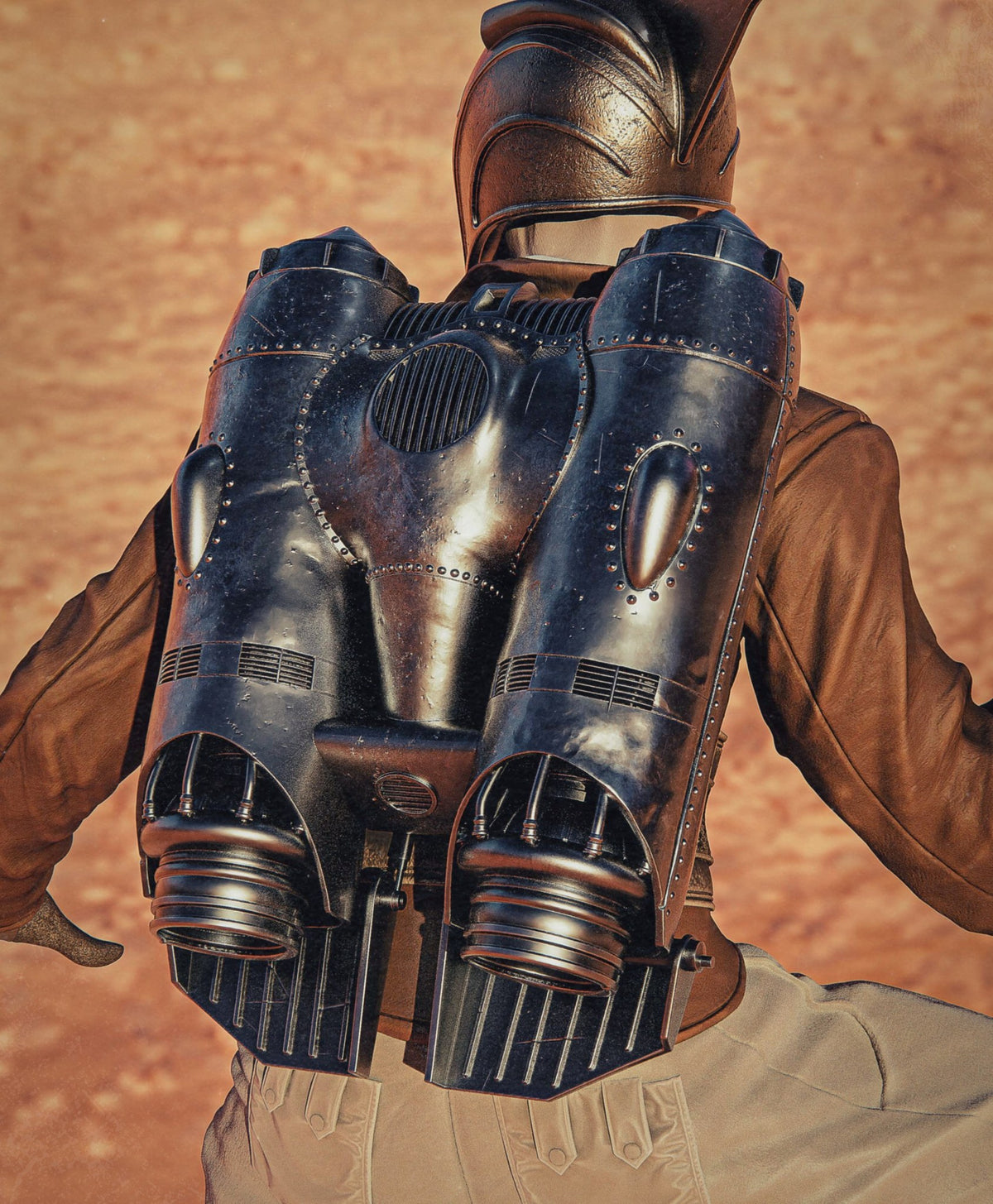 Rocketeer resin figure