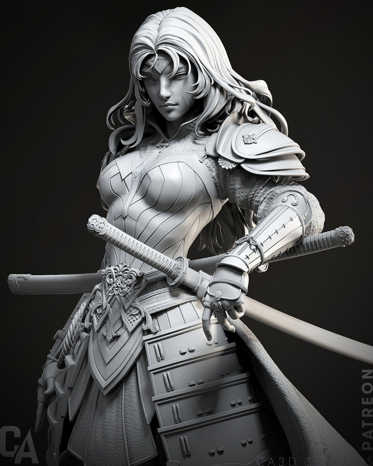 Samurai Wonder Woman resin figure