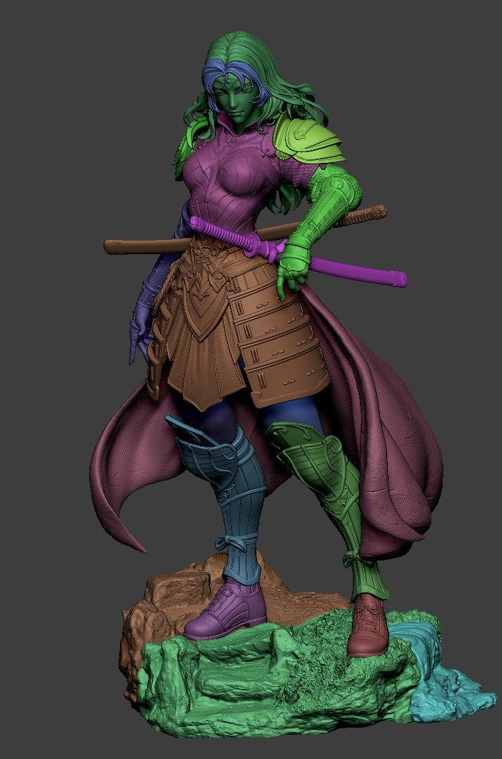 Samurai Wonder Woman resin figure