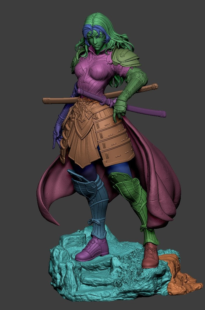 Samurai Wonder Woman resin figure
