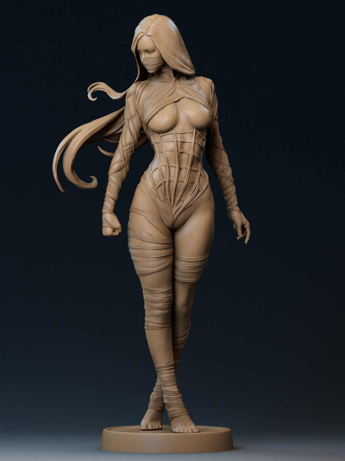 Silk resin figure