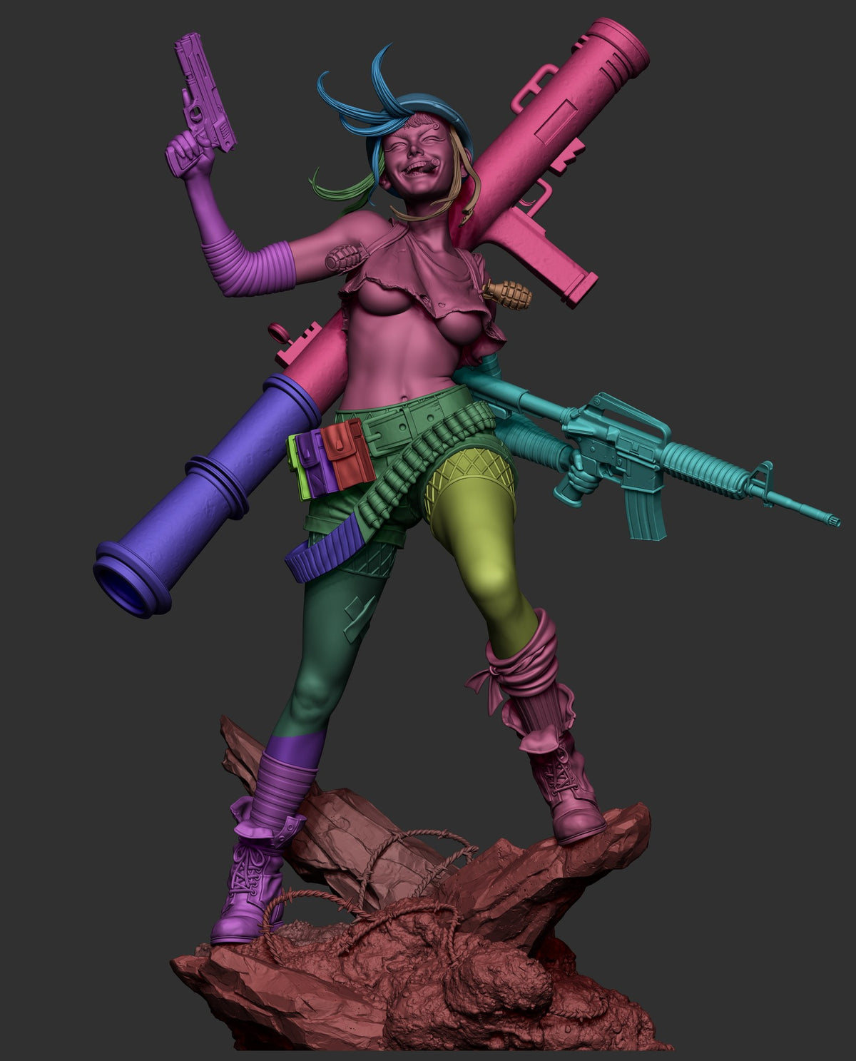 Tank Girl resin figure