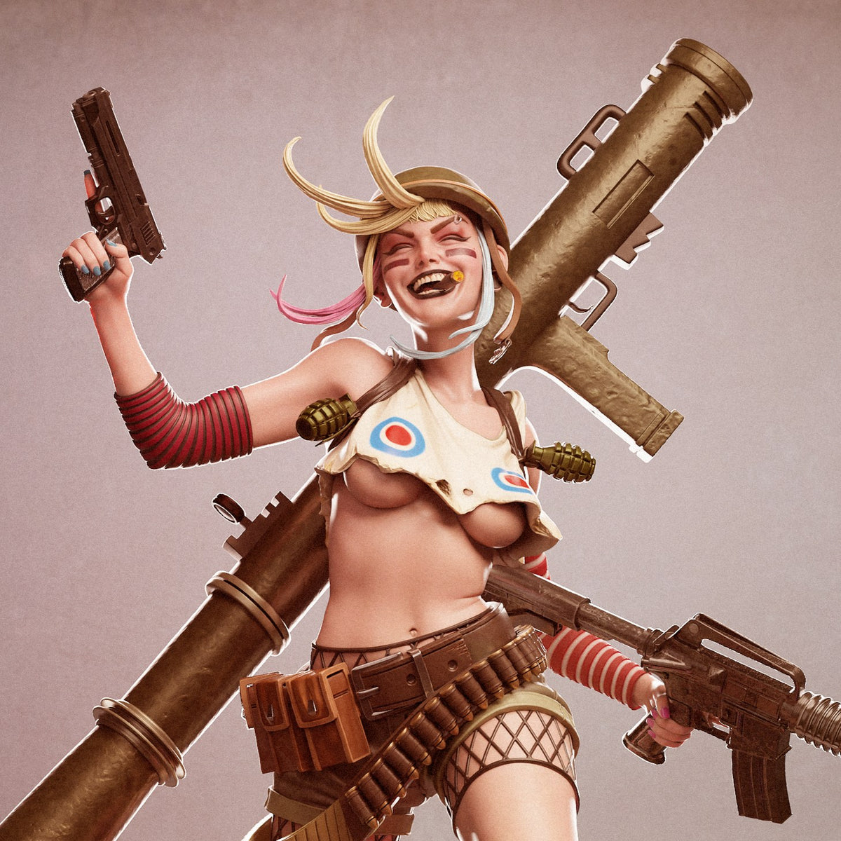 Tank Girl resin figure