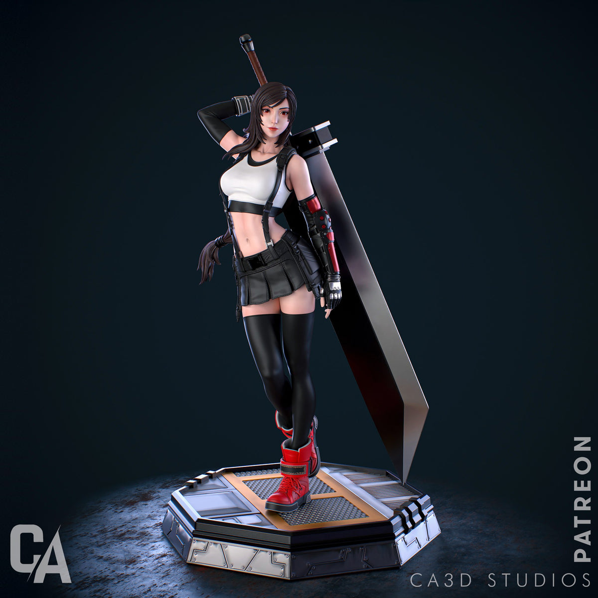 Tifa resin figure