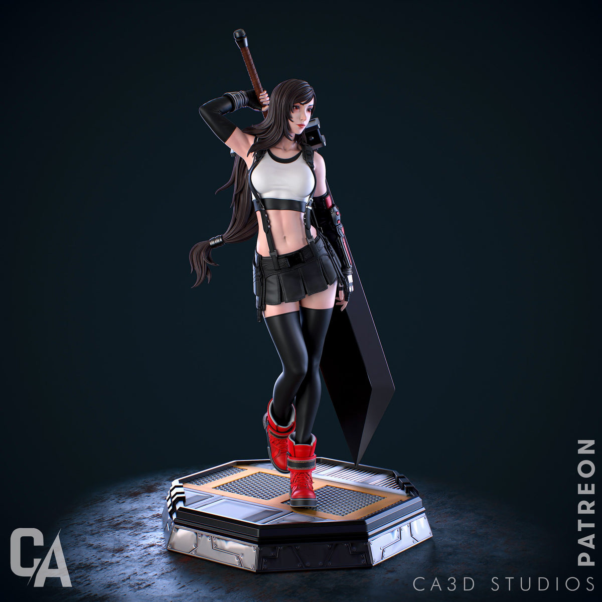 Tifa resin figure