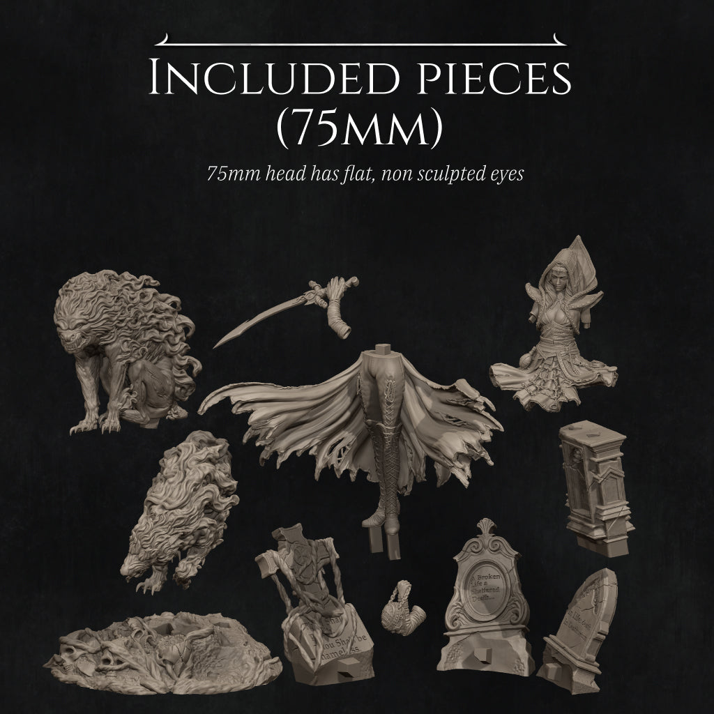 Camelia the Dark Summoner | 32mm–140mm | 3D Printed Figure | Art Piece | Nerikson | Nerdy Creations