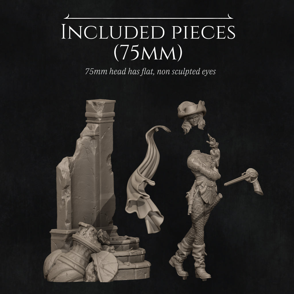 Camilla, the Duelist | 32mm–140mm | 3D Printed Figure | Art Piece | Nerikson | Nerdy Creations