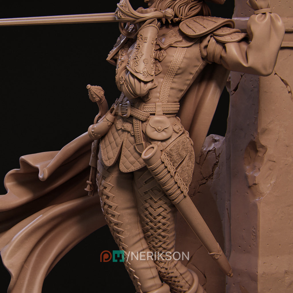Camilla, the Duelist | 32mm–140mm | 3D Printed Figure | Art Piece | Nerikson | Nerdy Creations