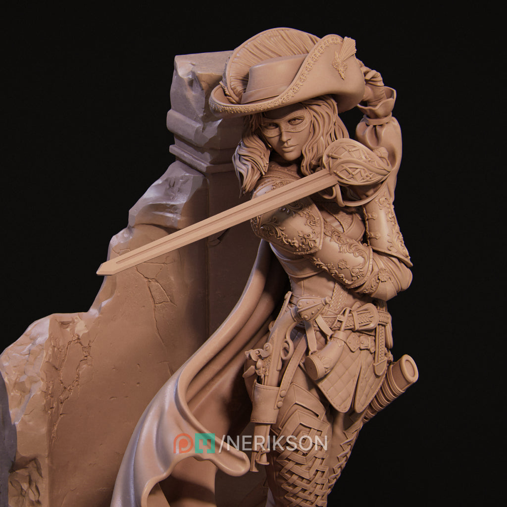 Camilla, the Duelist | 32mm–140mm | 3D Printed Figure | Art Piece | Nerikson | Nerdy Creations