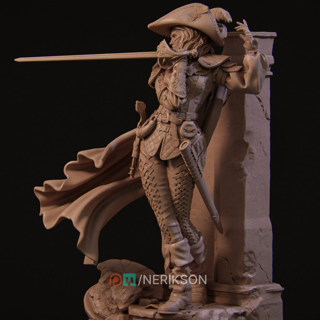 Camilla, the Duelist | 32mm–140mm | 3D Printed Figure | Art Piece | Nerikson | Nerdy Creations