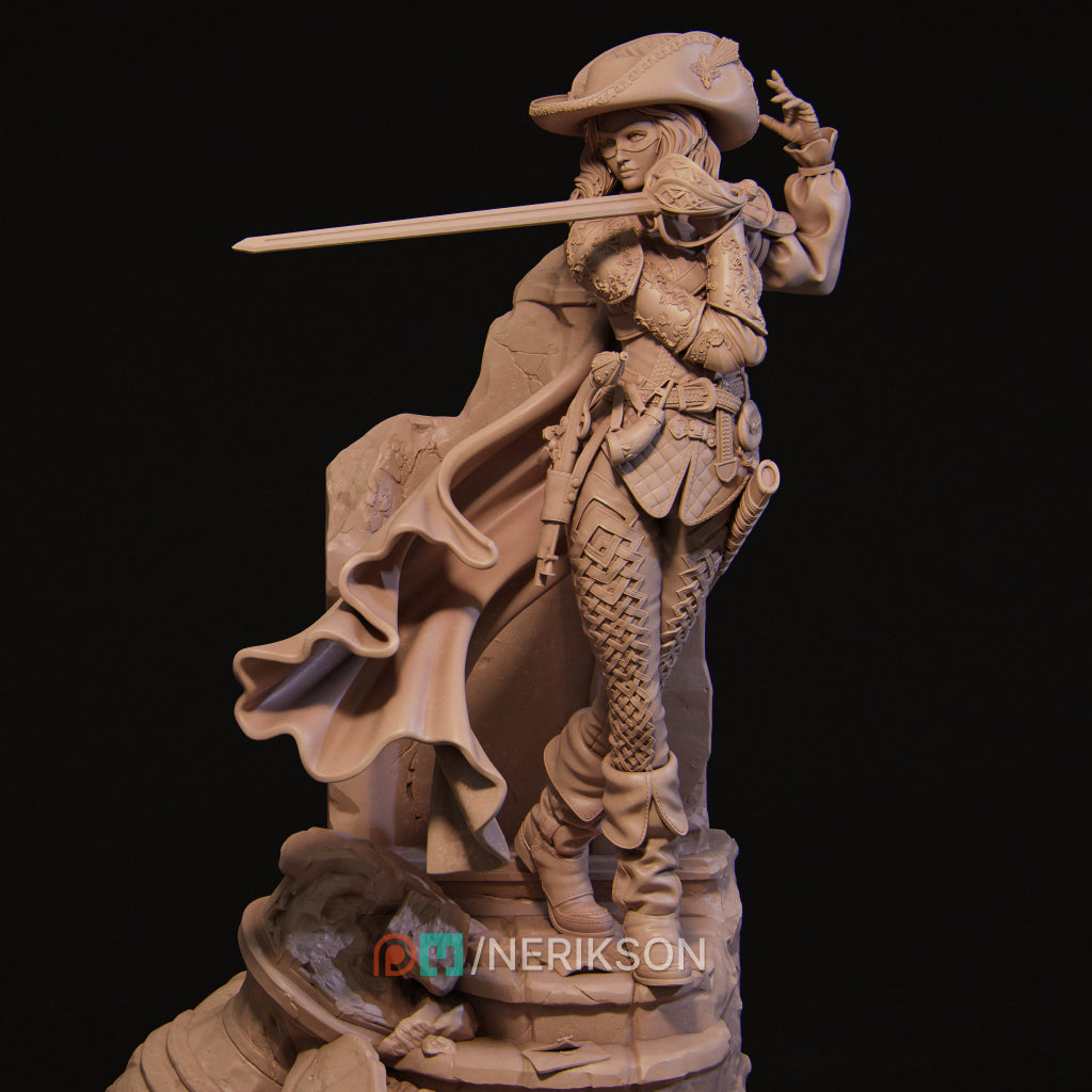 Camilla, the Duelist | 32mm–140mm | 3D Printed Figure | Art Piece | Nerikson | Nerdy Creations