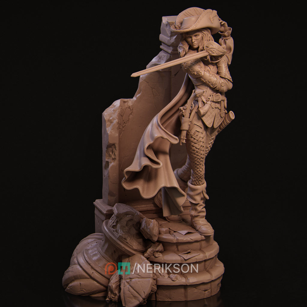 Camilla, the Duelist | 32mm–140mm | 3D Printed Figure | Art Piece | Nerikson | Nerdy Creations