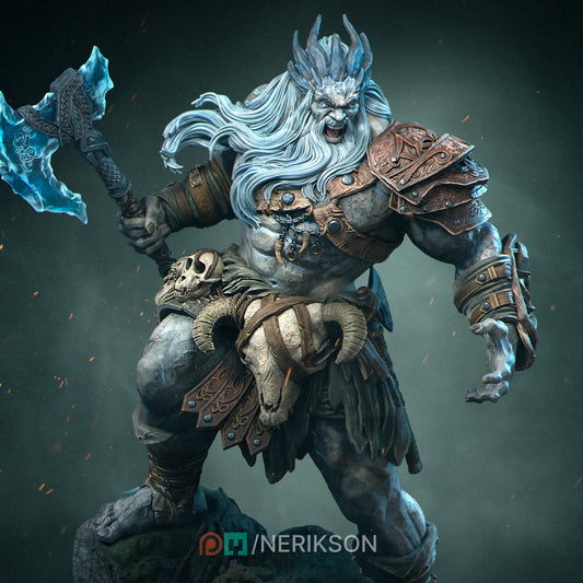 Korlgar, the Stone Giant | 32mm–140mm | 3D Printed Figure | Art Piece | Nerikson | Nerdy Creations