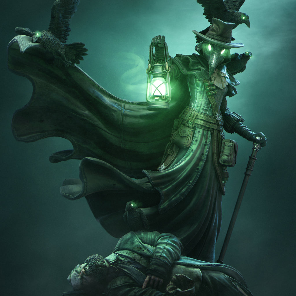 Agnes, the Plague Doctor | 32mm–140mm | 3D Printed Figure | Art Piece | Nerikson | Nerdy Creations