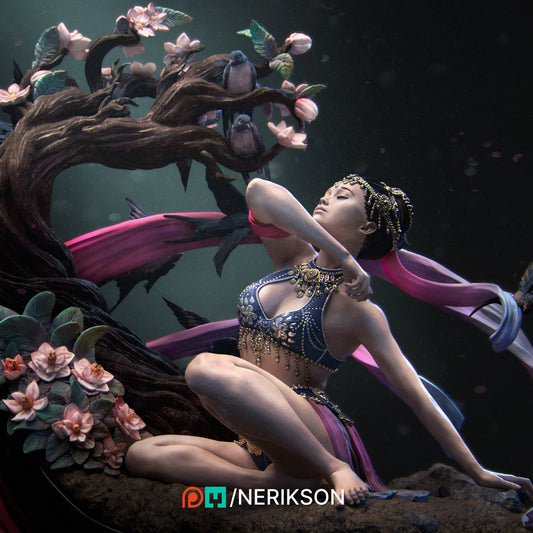 Four Seasons: Spring | 32mm & 140mm | 3D Printed Figure | Art Piece | Nerikson | Nerdy Creations