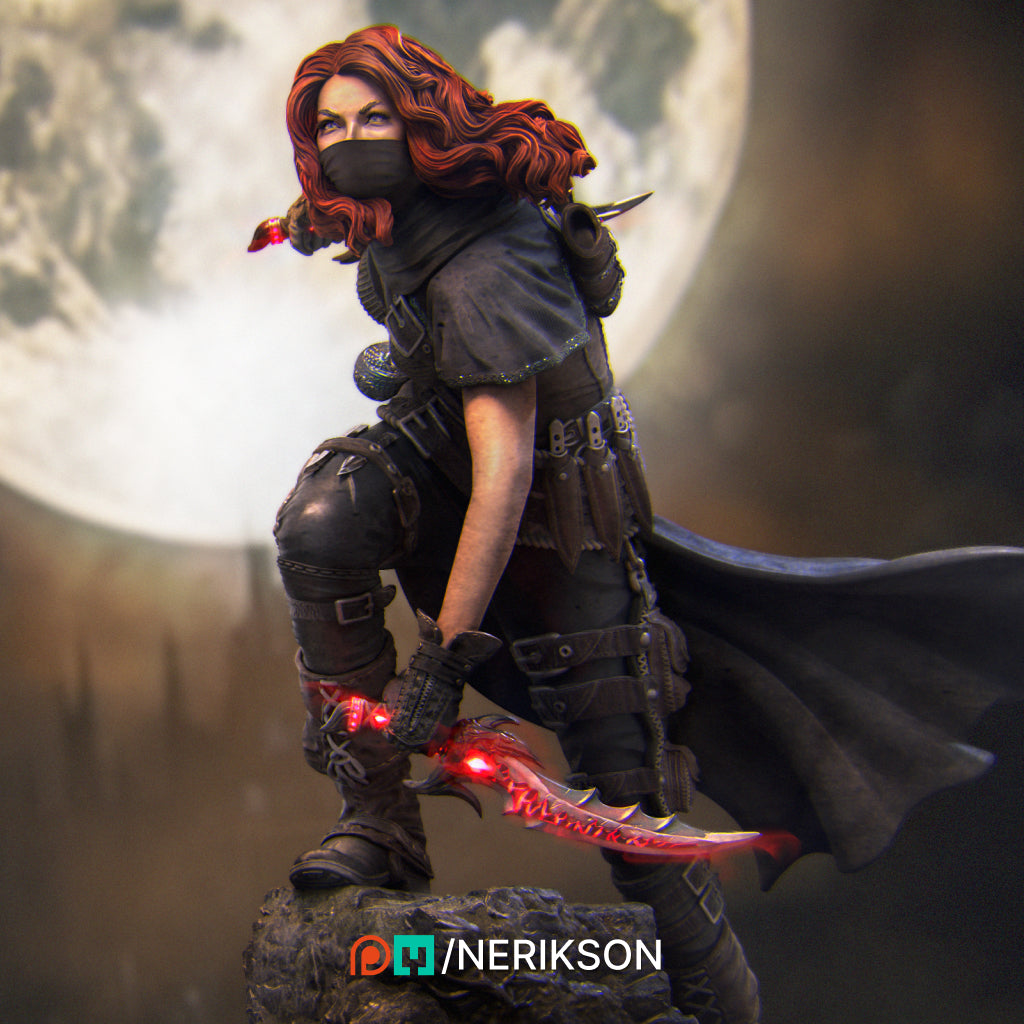Enika the Assassin | 140mm | 3D Printed Bust | Art Piece | Nerikson | Nerdy Creations