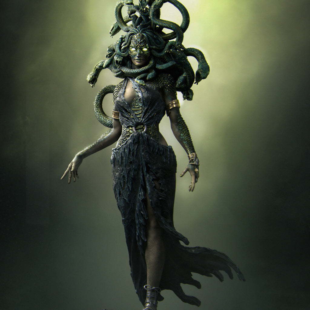 Medusa | 32mm–140mm | 3D Printed Figure | Art Piece | Nerikson | Nerdy Creations