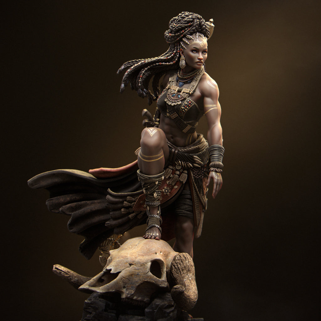 Elzebe the Warrior Queen | 32mm–140mm | 3D Printed Figure | Art Piece | Nerikson | Nerdy Creations