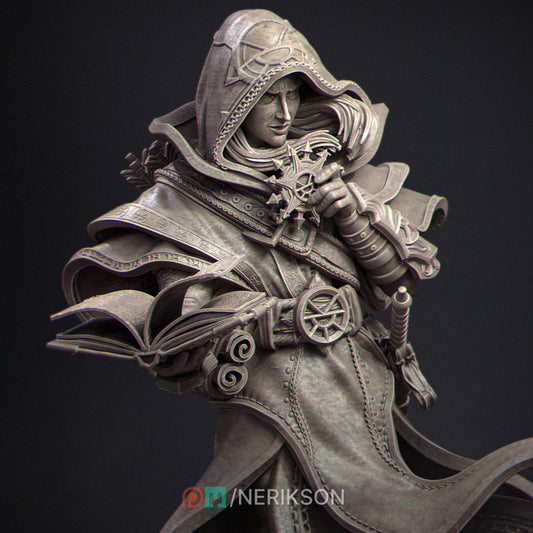 Thalion, the Elven Priest | 32mm–140mm | 3D Printed Figure | Art Piece | Nerikson | Nerdy Creations