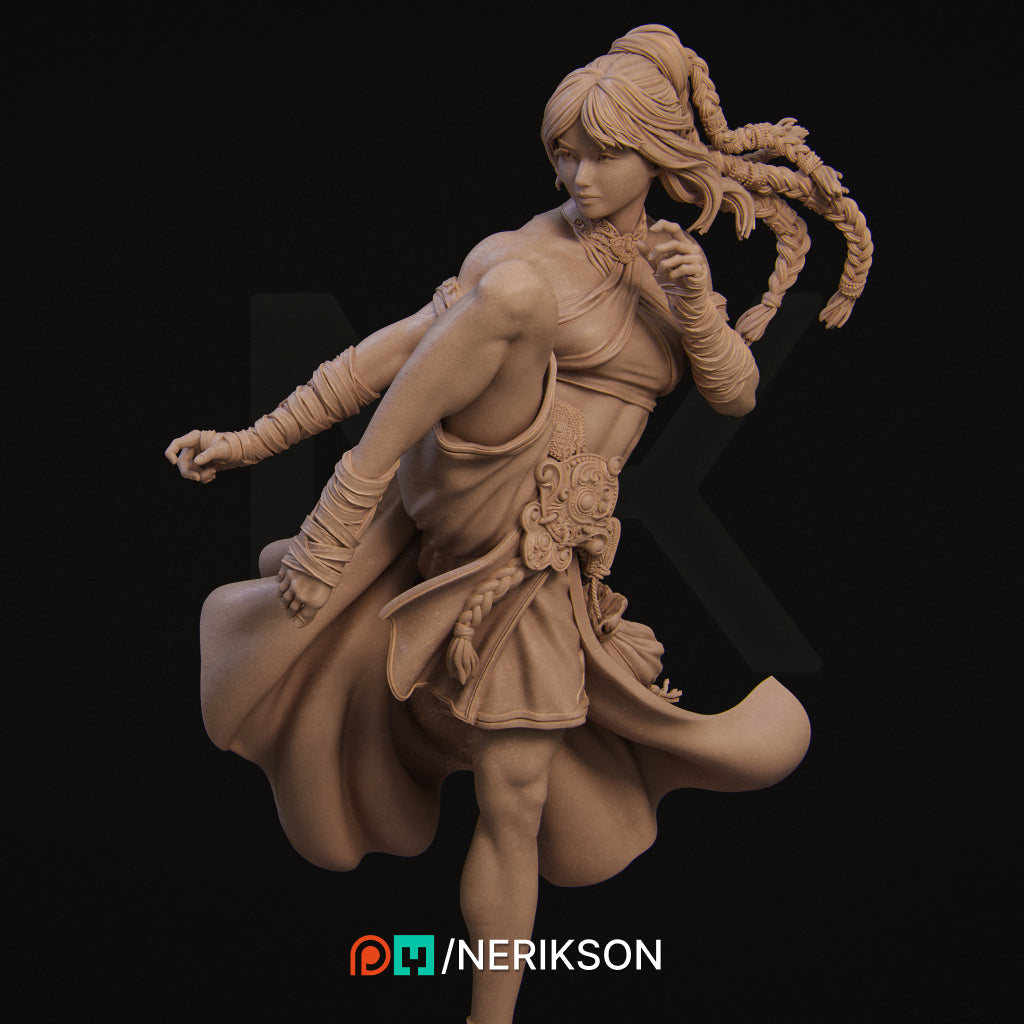 Jingwei the Monk | 140mm | 3D Printed Bust | Art Piece | Nerikson | Nerdy Creations