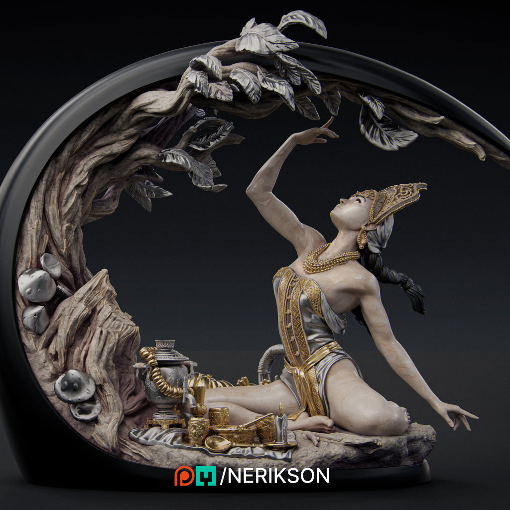 Four Seasons: Autumn | 32mm & 140mm | 3D Printed Figure | Art Piece | Nerikson | Nerdy Creations