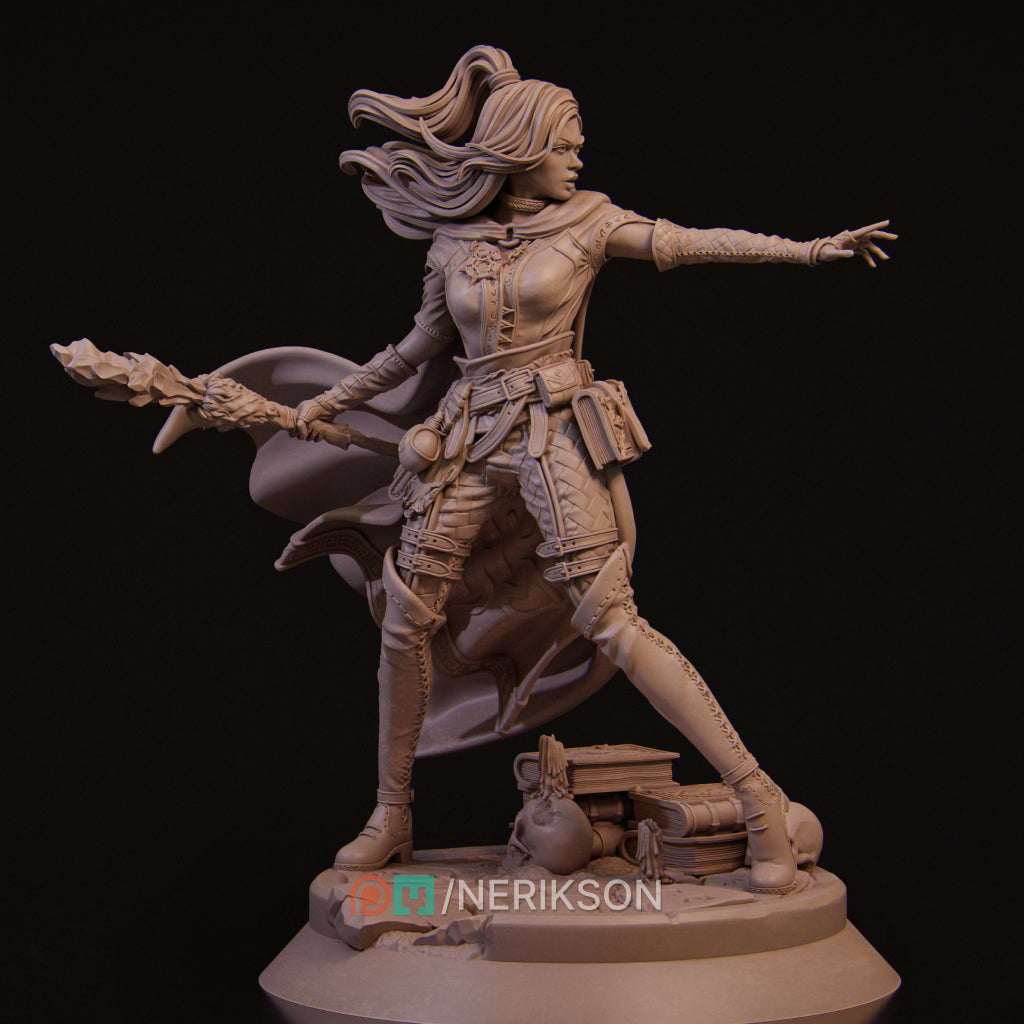 Elara, the Elven Mage | 32mm–140mm | 3D Printed Figure | Art Piece | Nerikson | Nerdy Creations