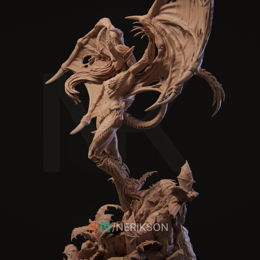 Rylana — The Succubus | 32mm–140mm | 3D Printed Figure | Art Piece | Nerikson | Nerdy Creations