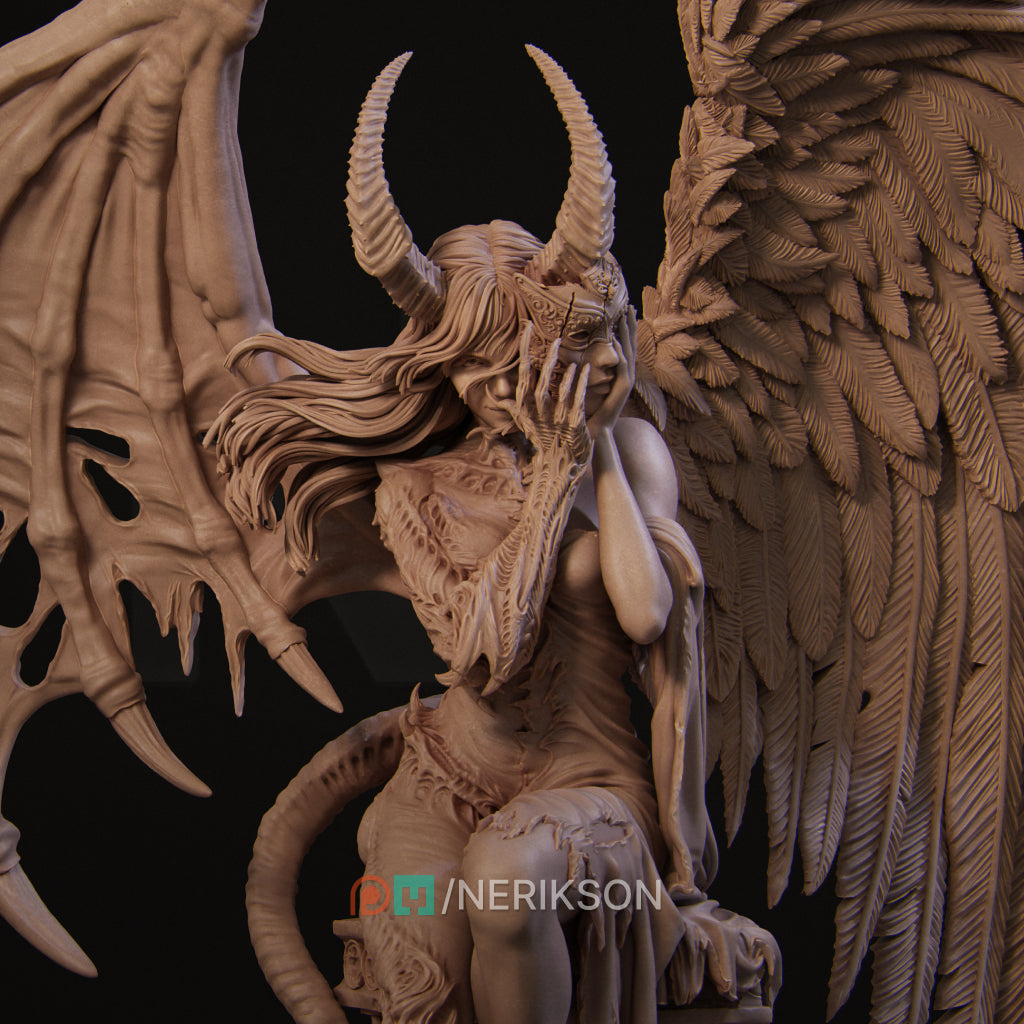 Rylana — The Face of Evil | 32mm–140mm | 3D Printed Figure | Art Piece | Nerikson | Nerdy Creations
